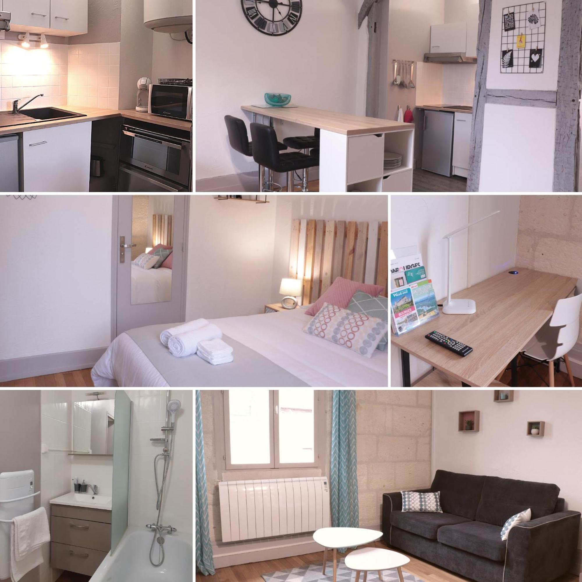Le Vaillant, Appartement T2, Proche Gare, Hyper-Centre Et Marais, 1 A 2 Personnes, Wifi Bourges Luaran gambar